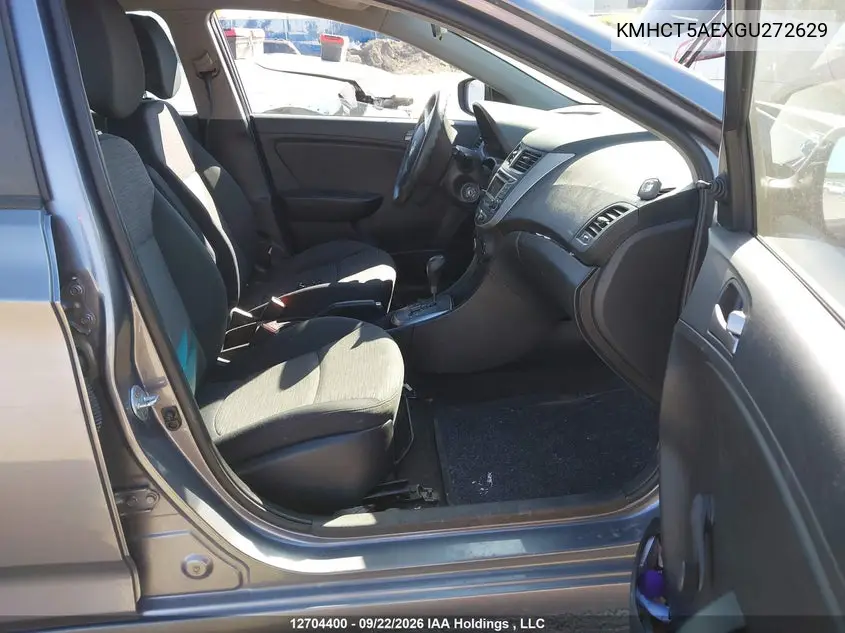 2016 HYUNDAI ACCENT VIN KMHCT5AEXGU272629 — фото 5
