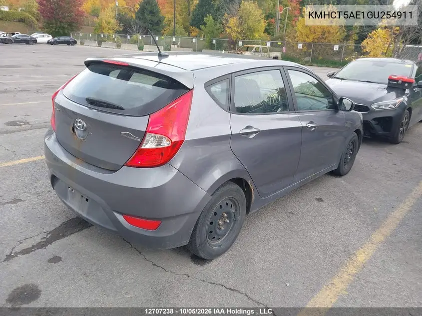 2016 HYUNDAI ACCENT VIN KMHCT5AE1GU254911 — фото 4