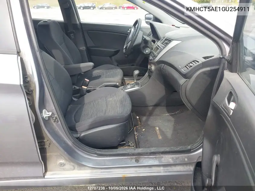 2016 HYUNDAI ACCENT VIN KMHCT5AE1GU254911 — фото 5