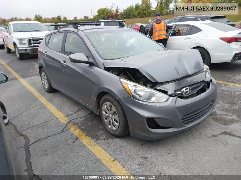 HYUNDAI ACCENT 2016, VIN KMHCT5AEXGU239047