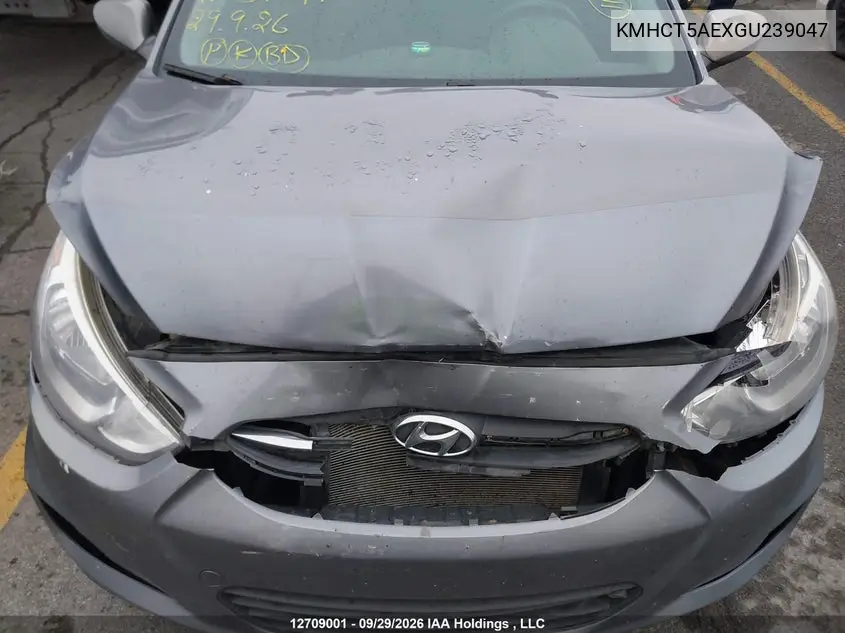 2016 HYUNDAI ACCENT VIN KMHCT5AEXGU239047 — фото 10