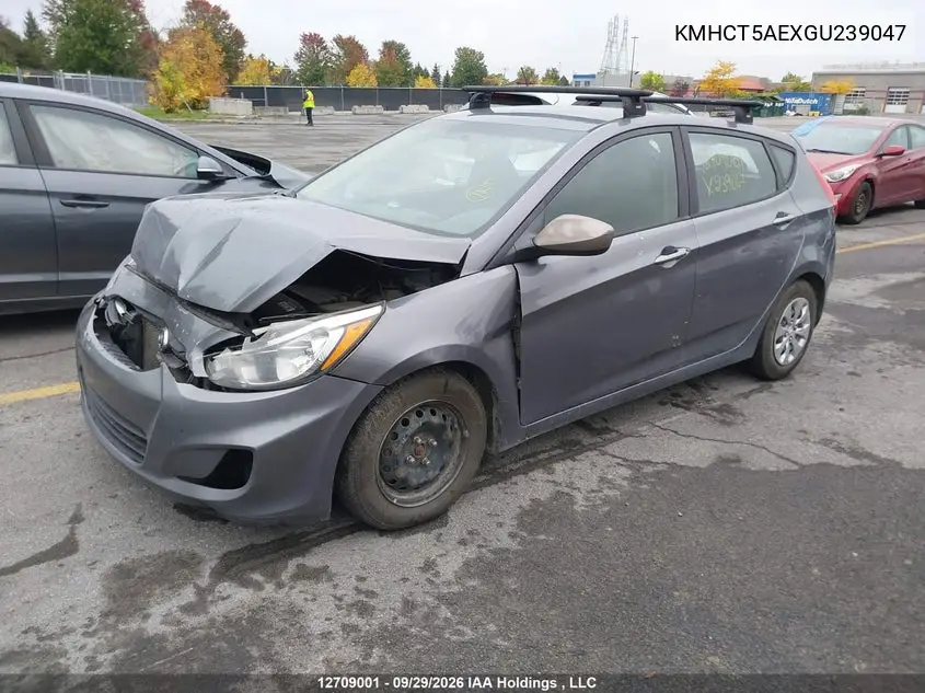 2016 HYUNDAI ACCENT VIN KMHCT5AEXGU239047 — фото 2
