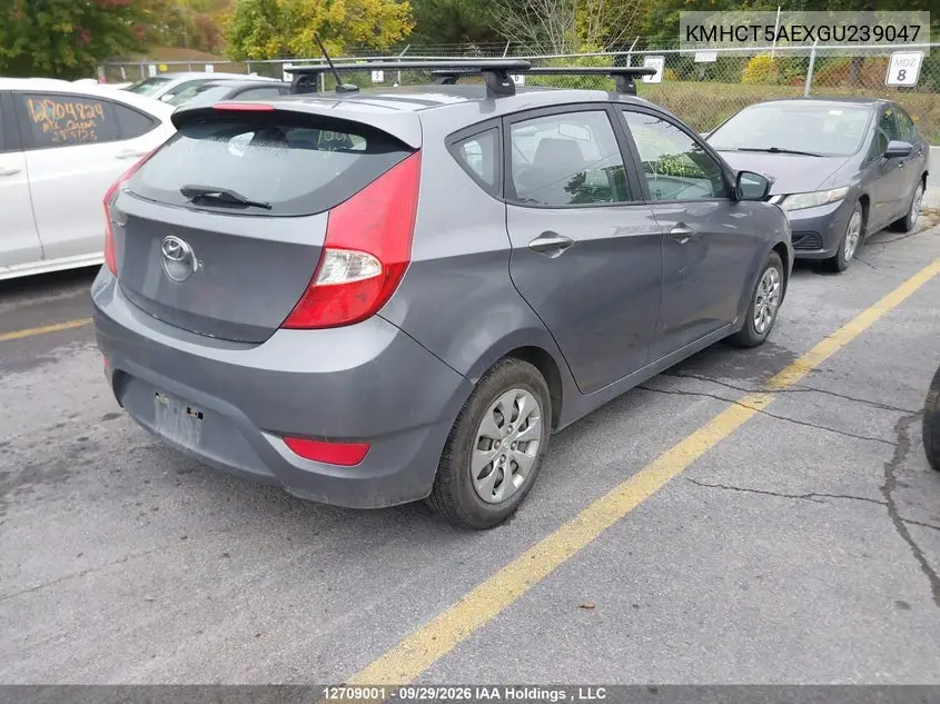 2016 HYUNDAI ACCENT VIN KMHCT5AEXGU239047 — фото 4