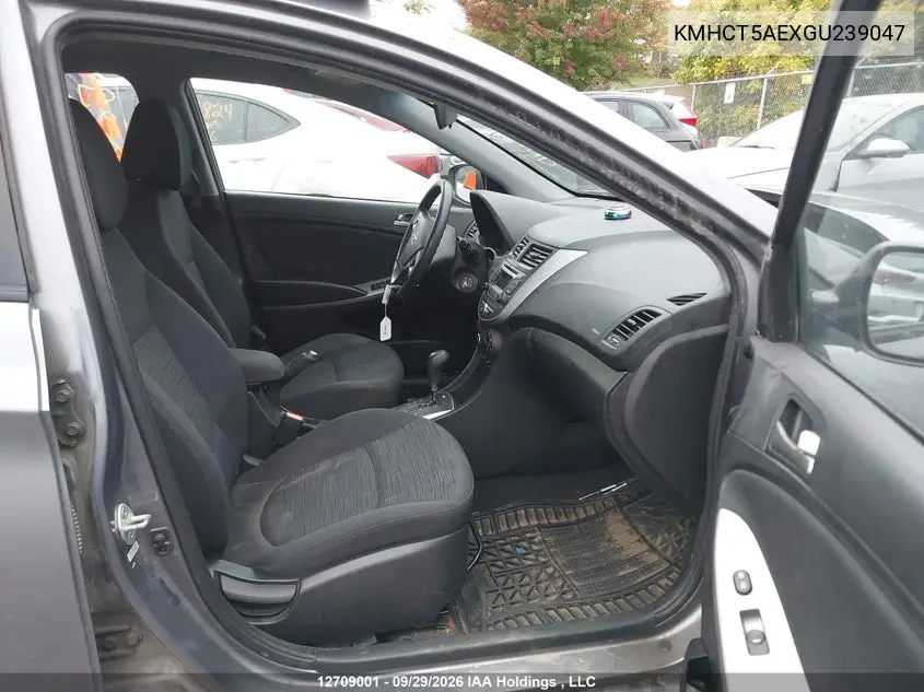 2016 HYUNDAI ACCENT VIN KMHCT5AEXGU239047 — фото 5