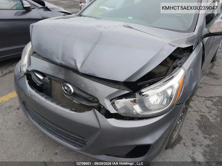 2016 HYUNDAI ACCENT VIN KMHCT5AEXGU239047 — фото 6