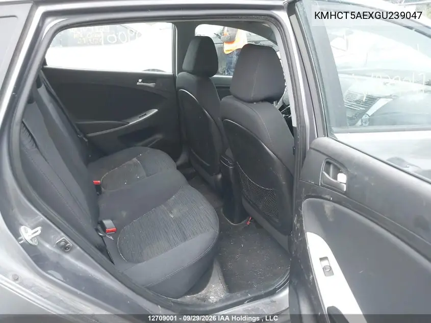 2016 HYUNDAI ACCENT VIN KMHCT5AEXGU239047 — фото 8