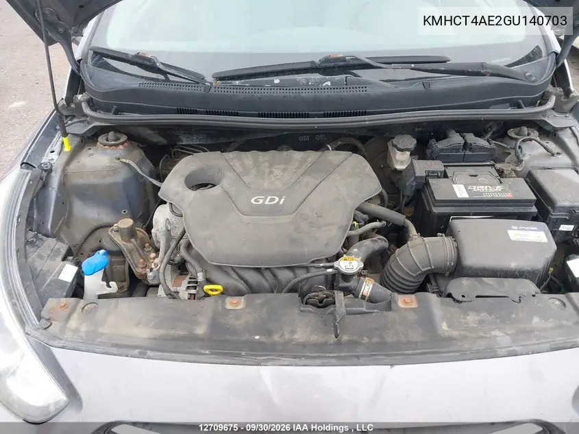 2016 HYUNDAI ACCENT VIN KMHCT4AE2GU140703 — фото 10