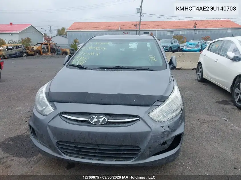 2016 HYUNDAI ACCENT VIN KMHCT4AE2GU140703 — фото 12