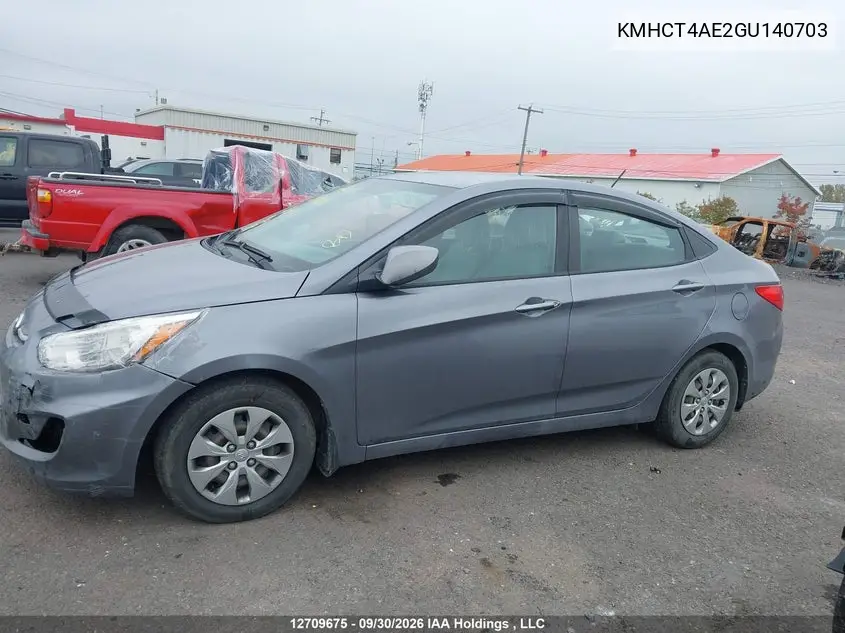 2016 HYUNDAI ACCENT VIN KMHCT4AE2GU140703 — фото 14