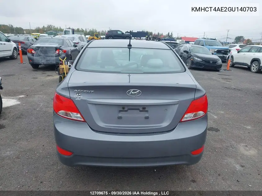 2016 HYUNDAI ACCENT VIN KMHCT4AE2GU140703 — фото 16