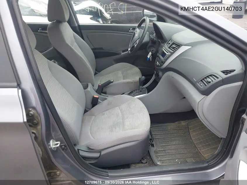 2016 HYUNDAI ACCENT VIN KMHCT4AE2GU140703 — фото 5
