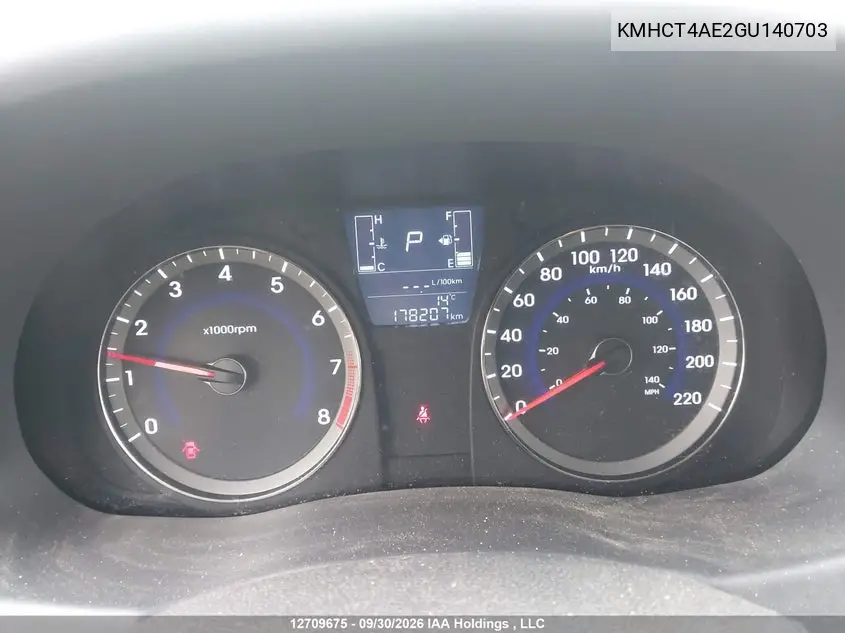 2016 HYUNDAI ACCENT VIN KMHCT4AE2GU140703 — фото 7