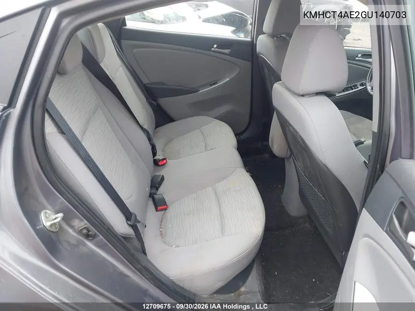 2016 HYUNDAI ACCENT VIN KMHCT4AE2GU140703 — фото 8