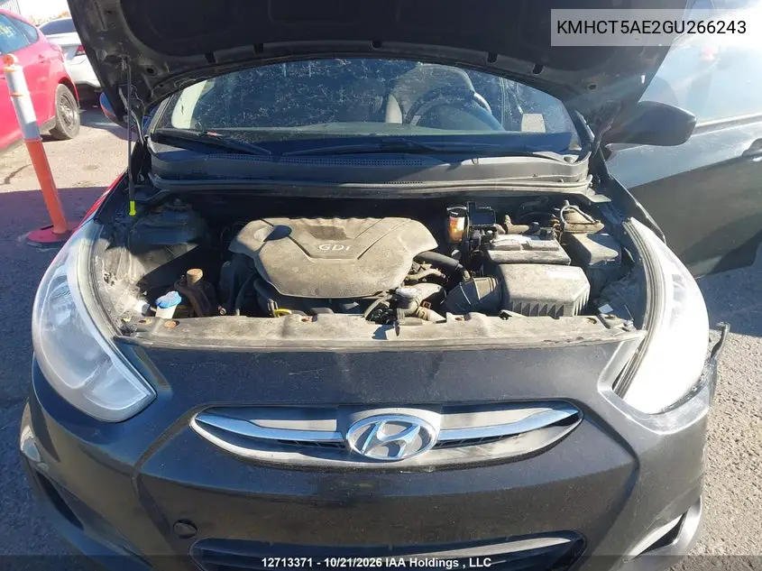 2016 HYUNDAI ACCENT VIN KMHCT5AE2GU266243 — фото 10