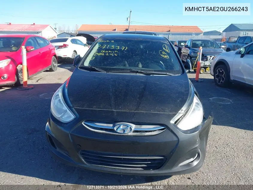 2016 HYUNDAI ACCENT VIN KMHCT5AE2GU266243 — фото 12