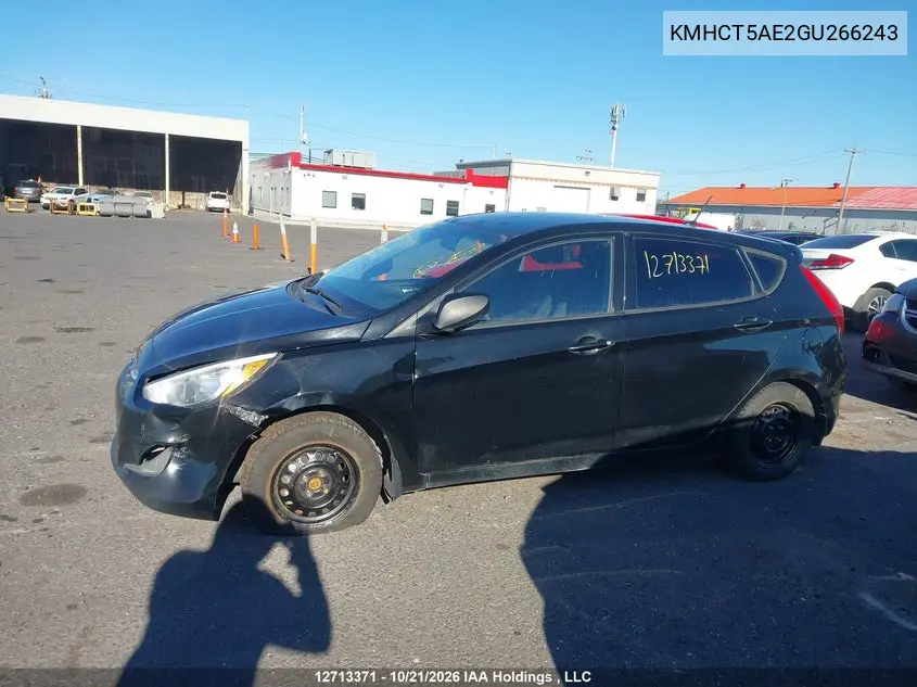 2016 HYUNDAI ACCENT VIN KMHCT5AE2GU266243 — фото 14