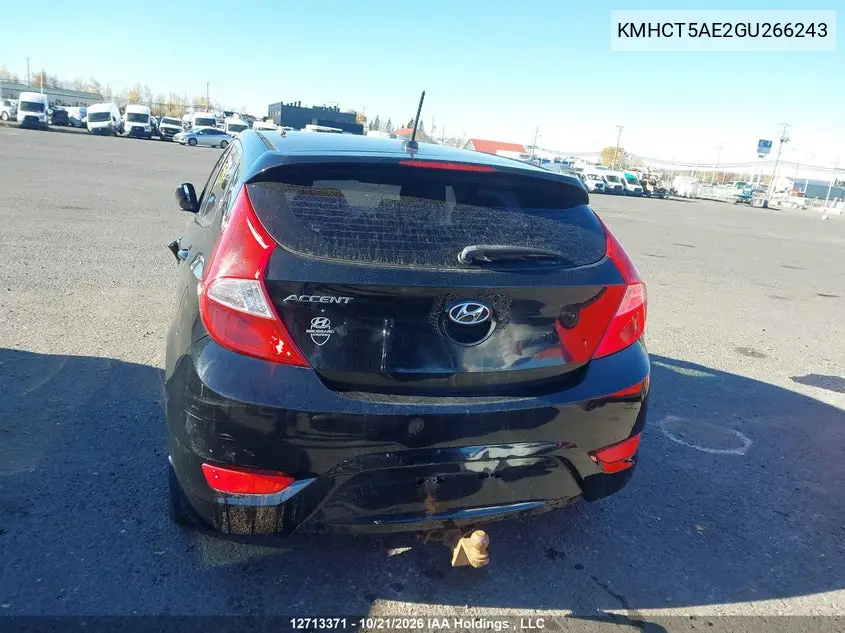 2016 HYUNDAI ACCENT VIN KMHCT5AE2GU266243 — фото 16