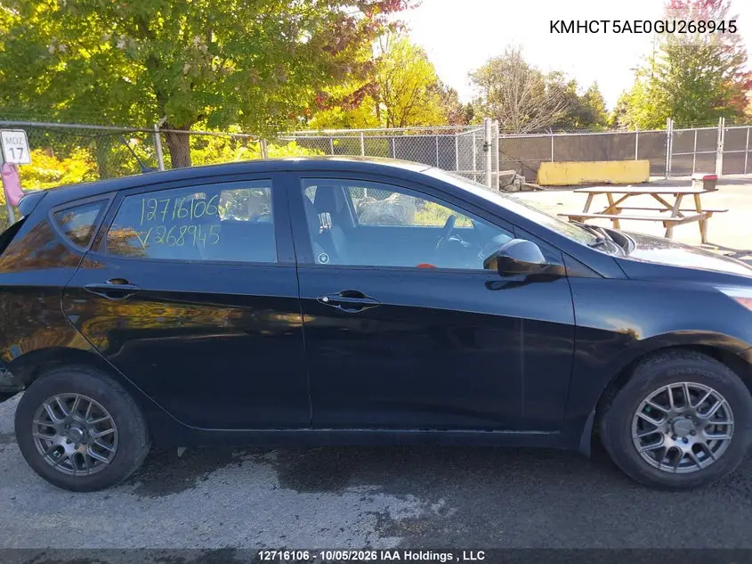 2016 HYUNDAI ACCENT VIN KMHCT5AE0GU268945 — фото 14