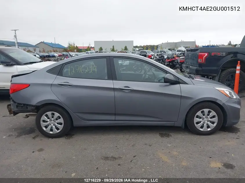 2016 HYUNDAI ACCENT VIN KMHCT4AE2GU001512 — фото 14