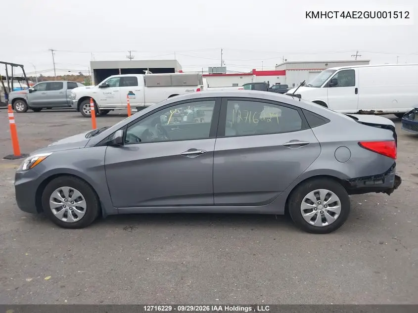 2016 HYUNDAI ACCENT VIN KMHCT4AE2GU001512 — фото 15