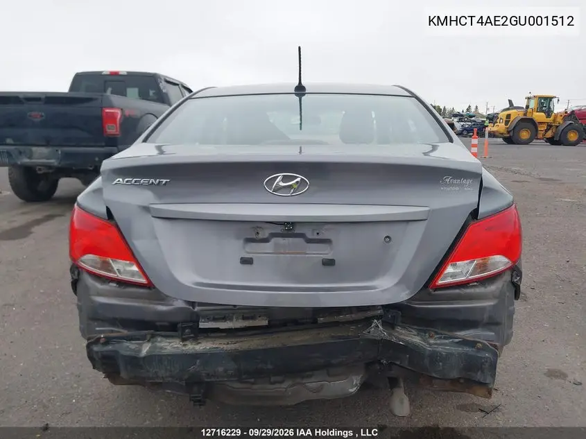 2016 HYUNDAI ACCENT VIN KMHCT4AE2GU001512 — фото 17