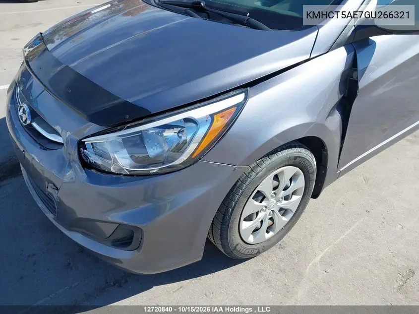 2016 HYUNDAI ACCENT VIN KMHCT5AE7GU266321 — фото 6