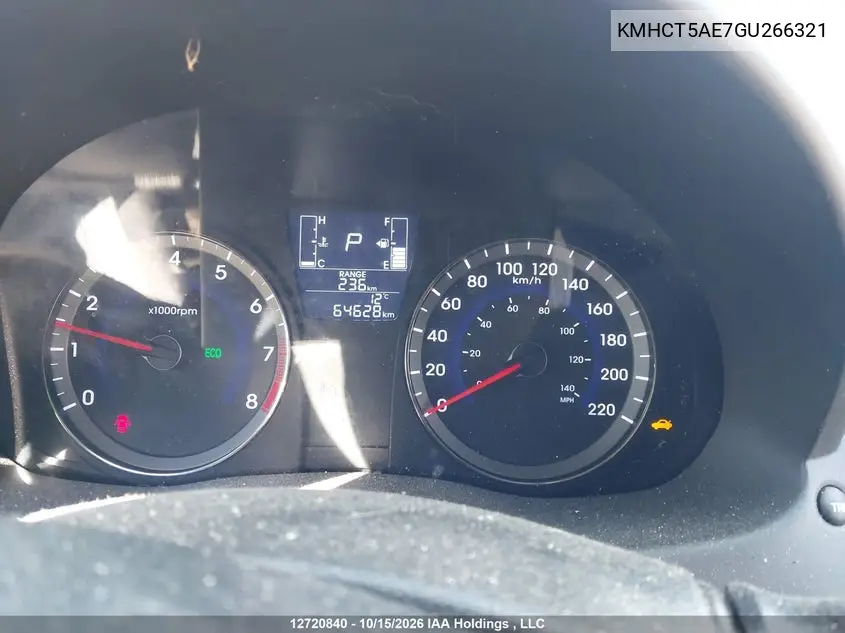 2016 HYUNDAI ACCENT VIN KMHCT5AE7GU266321 — фото 7