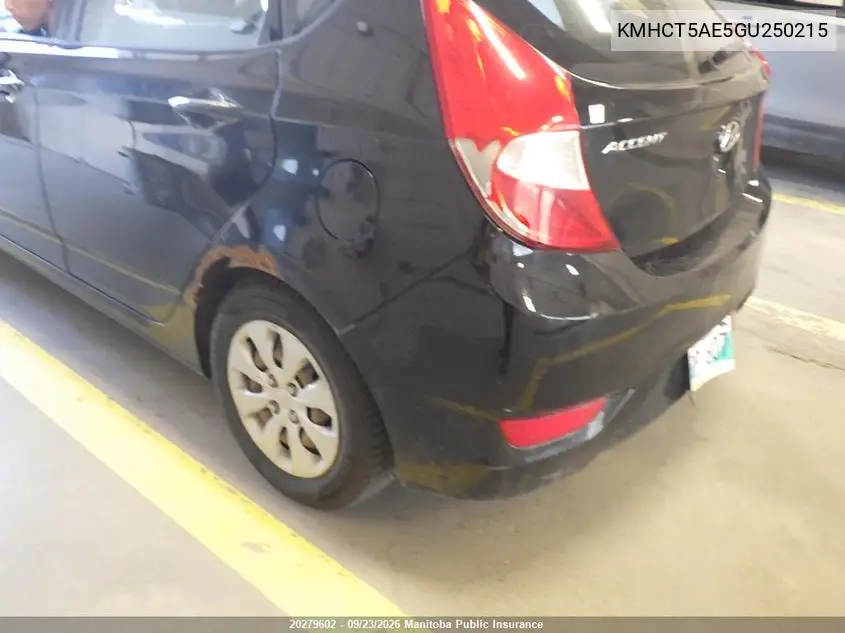 2016 HYUNDAI ACCENT VIN KMHCT5AE5GU250215 — фото 5