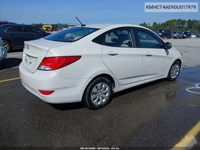 2016 HYUNDAI ACCENT VIN KMHCT4AE9GU017979 — фото 4