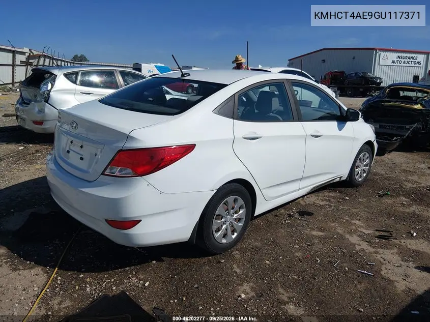 2016 HYUNDAI ACCENT VIN KMHCT4AE9GU117371 — фото 4