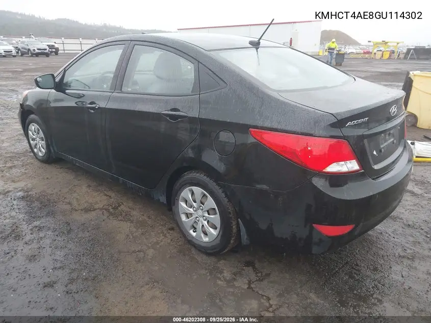 2016 HYUNDAI ACCENT VIN KMHCT4AE8GU114302 — фото 3