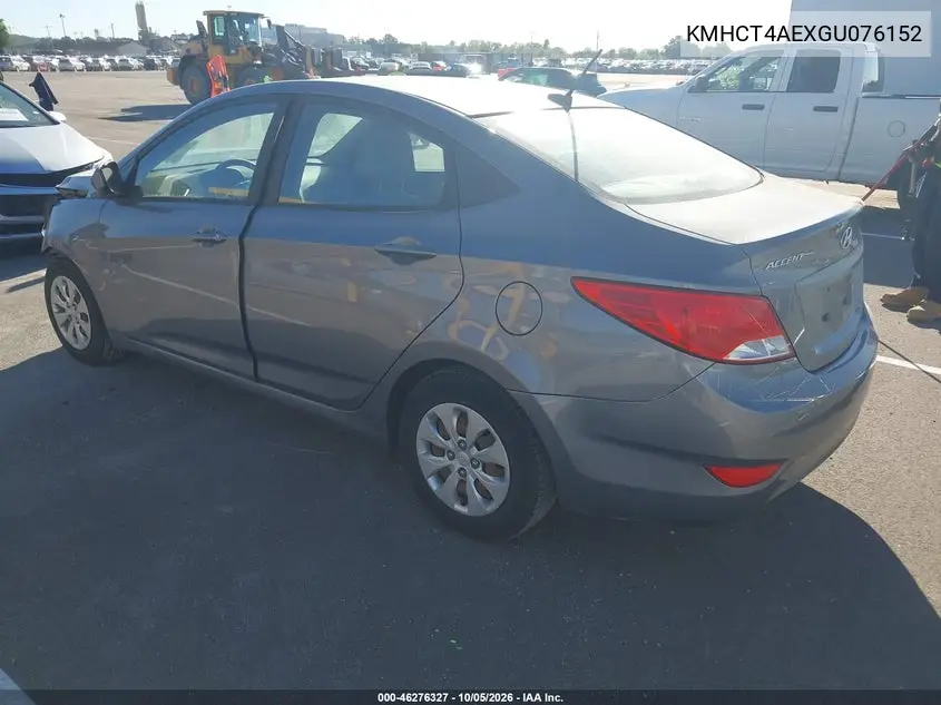 2016 HYUNDAI ACCENT VIN KMHCT4AEXGU076152 — фото 3