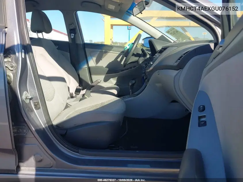 2016 HYUNDAI ACCENT VIN KMHCT4AEXGU076152 — фото 5
