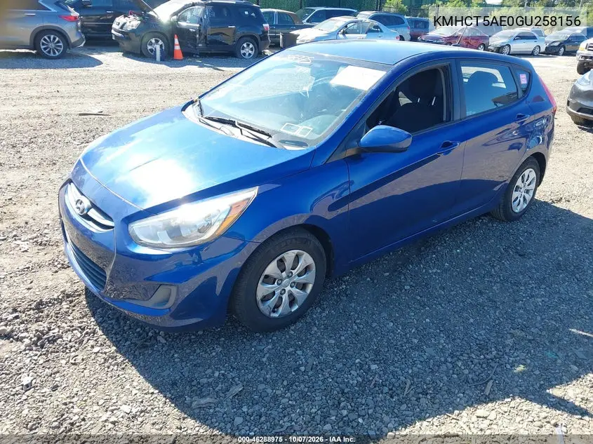 2016 HYUNDAI ACCENT VIN KMHCT5AE0GU258156 — фото 2