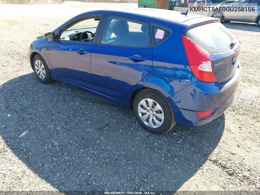 2016 HYUNDAI ACCENT VIN KMHCT5AE0GU258156 — фото 3