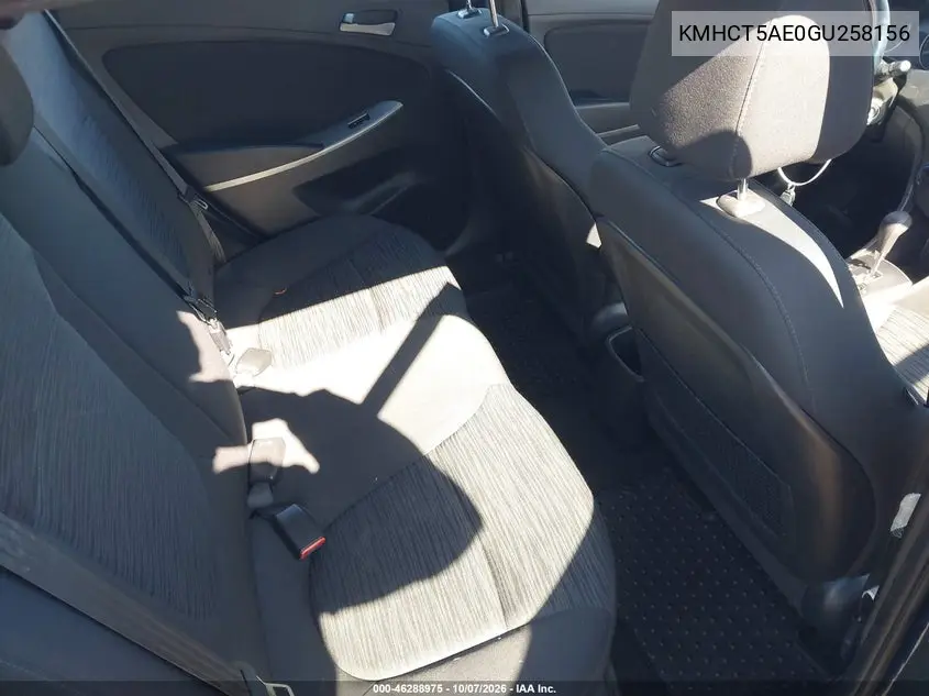 2016 HYUNDAI ACCENT VIN KMHCT5AE0GU258156 — фото 8
