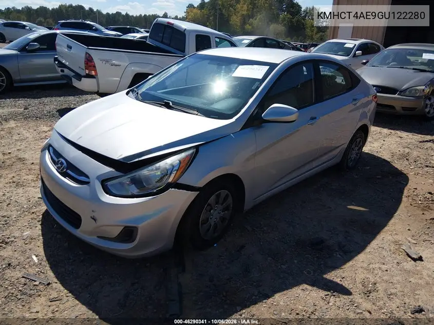 2016 HYUNDAI ACCENT VIN KMHCT4AE9GU122280 — фото 2