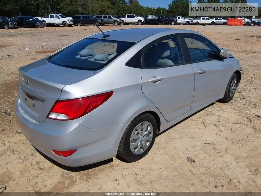 2016 HYUNDAI ACCENT VIN KMHCT4AE9GU122280 — фото 4
