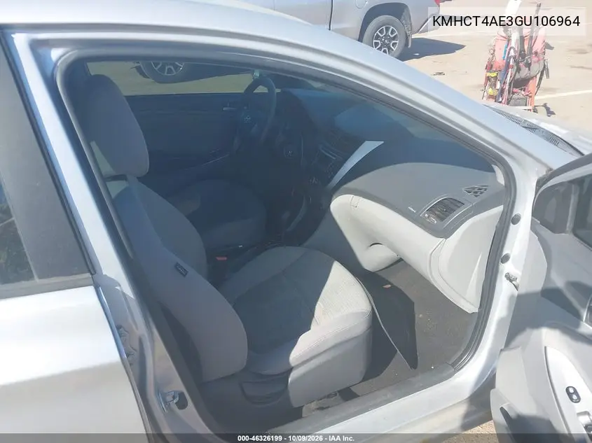 2016 HYUNDAI ACCENT VIN KMHCT4AE3GU106964 — фото 5