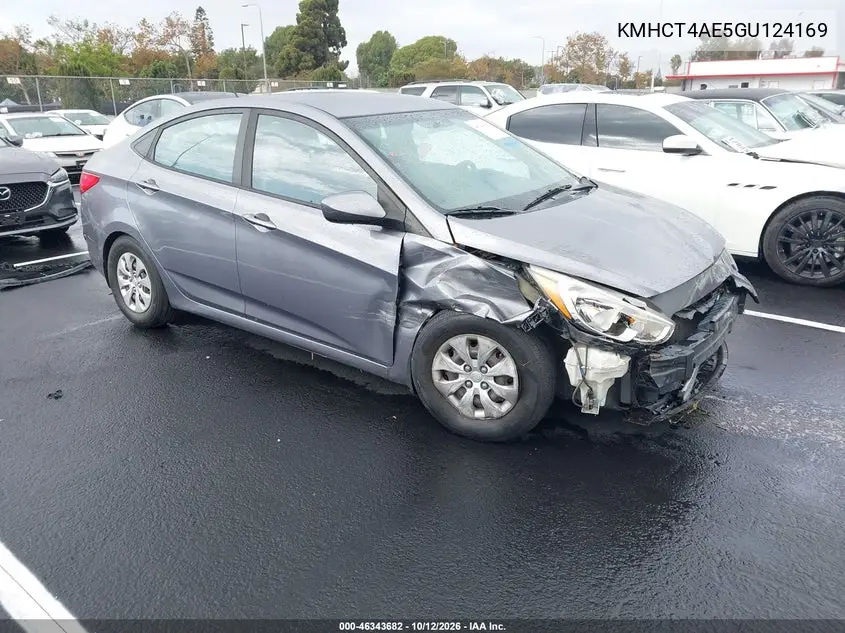 HYUNDAI ACCENT 2016, VIN KMHCT4AE5GU124169