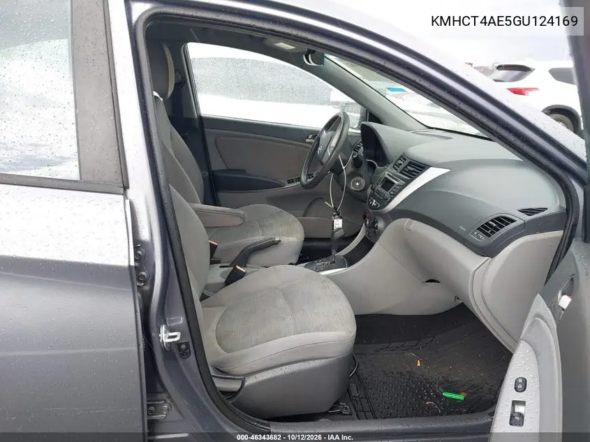 2016 HYUNDAI ACCENT VIN KMHCT4AE5GU124169 — фото 5