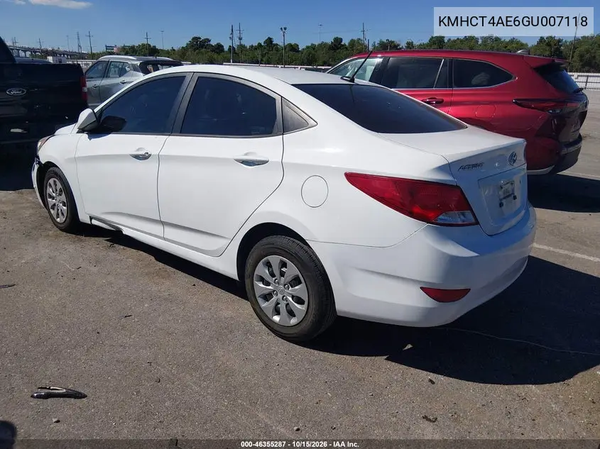 2016 HYUNDAI ACCENT VIN KMHCT4AE6GU007118 — фото 3