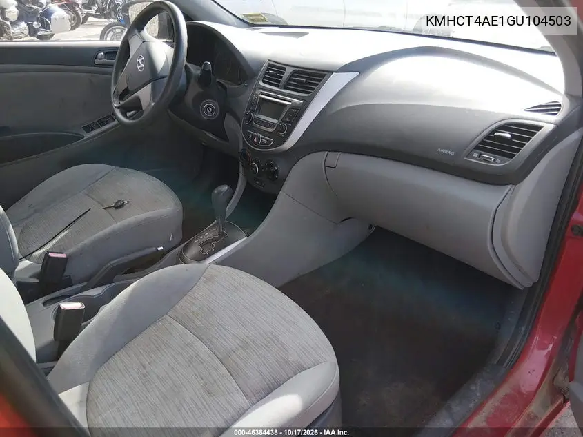 2016 HYUNDAI ACCENT VIN KMHCT4AE1GU104503 — фото 5