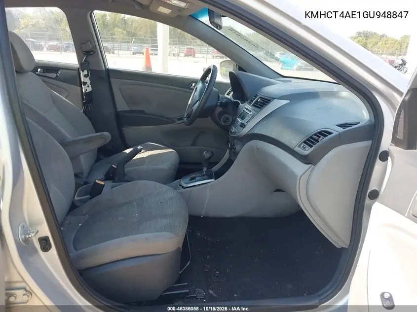 2016 HYUNDAI ACCENT VIN KMHCT4AE1GU948847 — фото 5