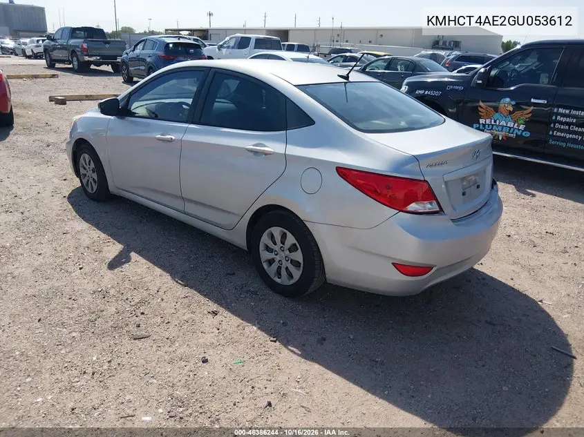 2016 HYUNDAI ACCENT VIN KMHCT4AE2GU053612 — фото 3