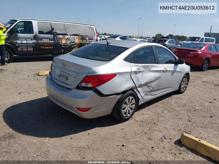 2016 HYUNDAI ACCENT VIN KMHCT4AE2GU053612 — фото 4