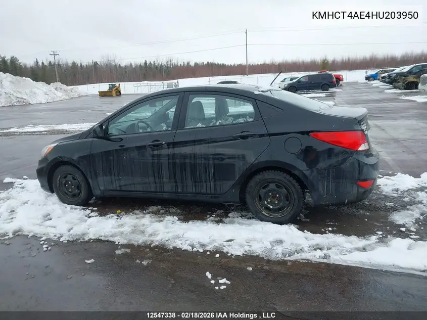 2017 HYUNDAI ACCENT VIN KMHCT4AE4HU203950 — фото 14