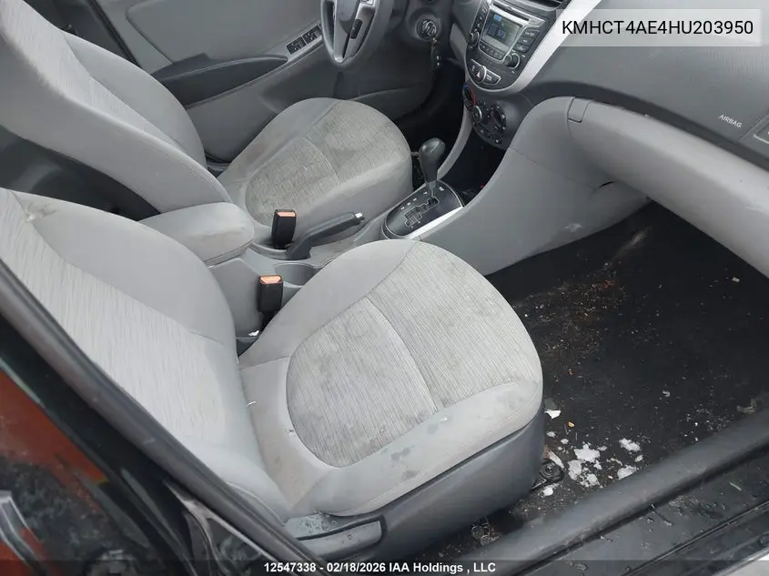 2017 HYUNDAI ACCENT VIN KMHCT4AE4HU203950 — фото 5