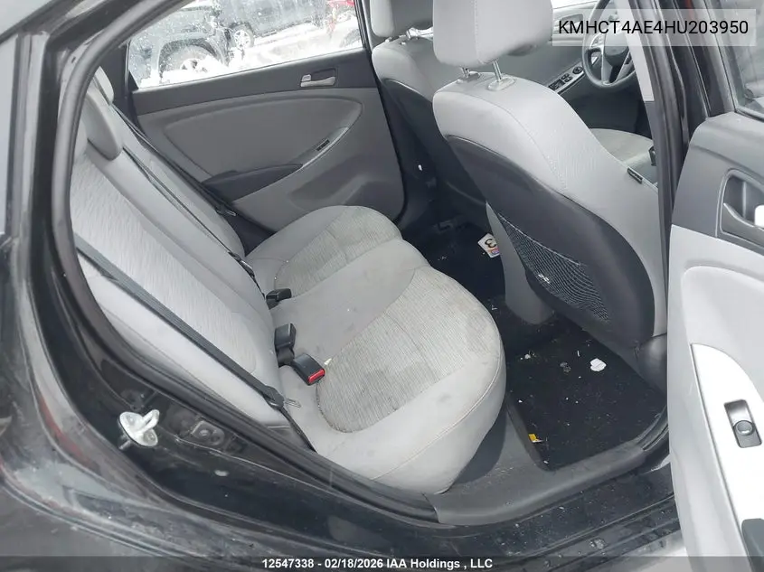2017 HYUNDAI ACCENT VIN KMHCT4AE4HU203950 — фото 8
