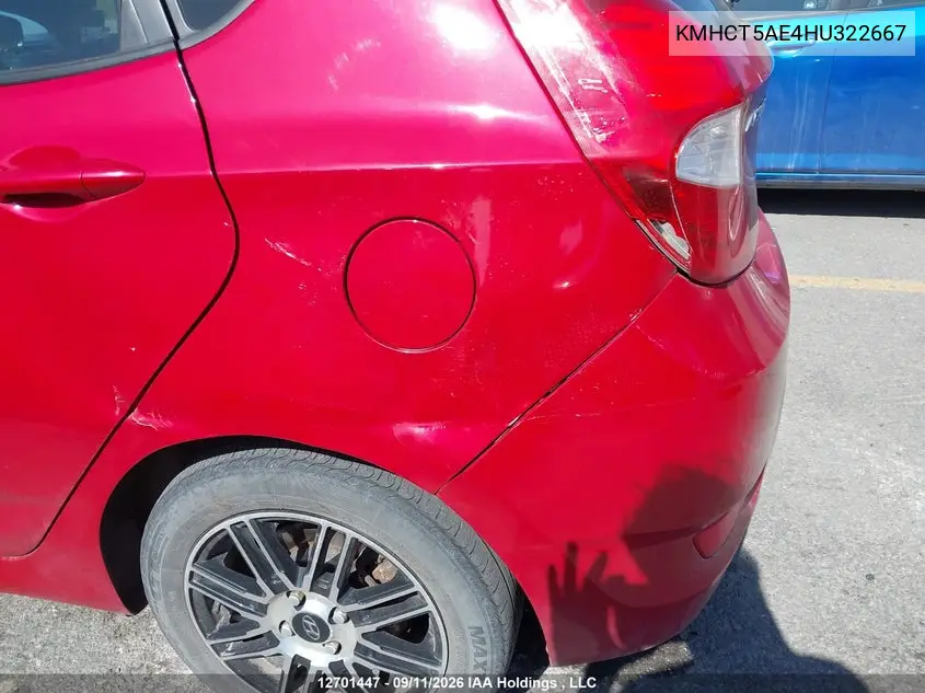2017 HYUNDAI ACCENT VIN KMHCT5AE4HU322667 — фото 6
